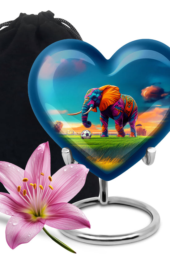 Playful Elephant Artwork Urn - Artistic Elephant Urn For Mom And Dad