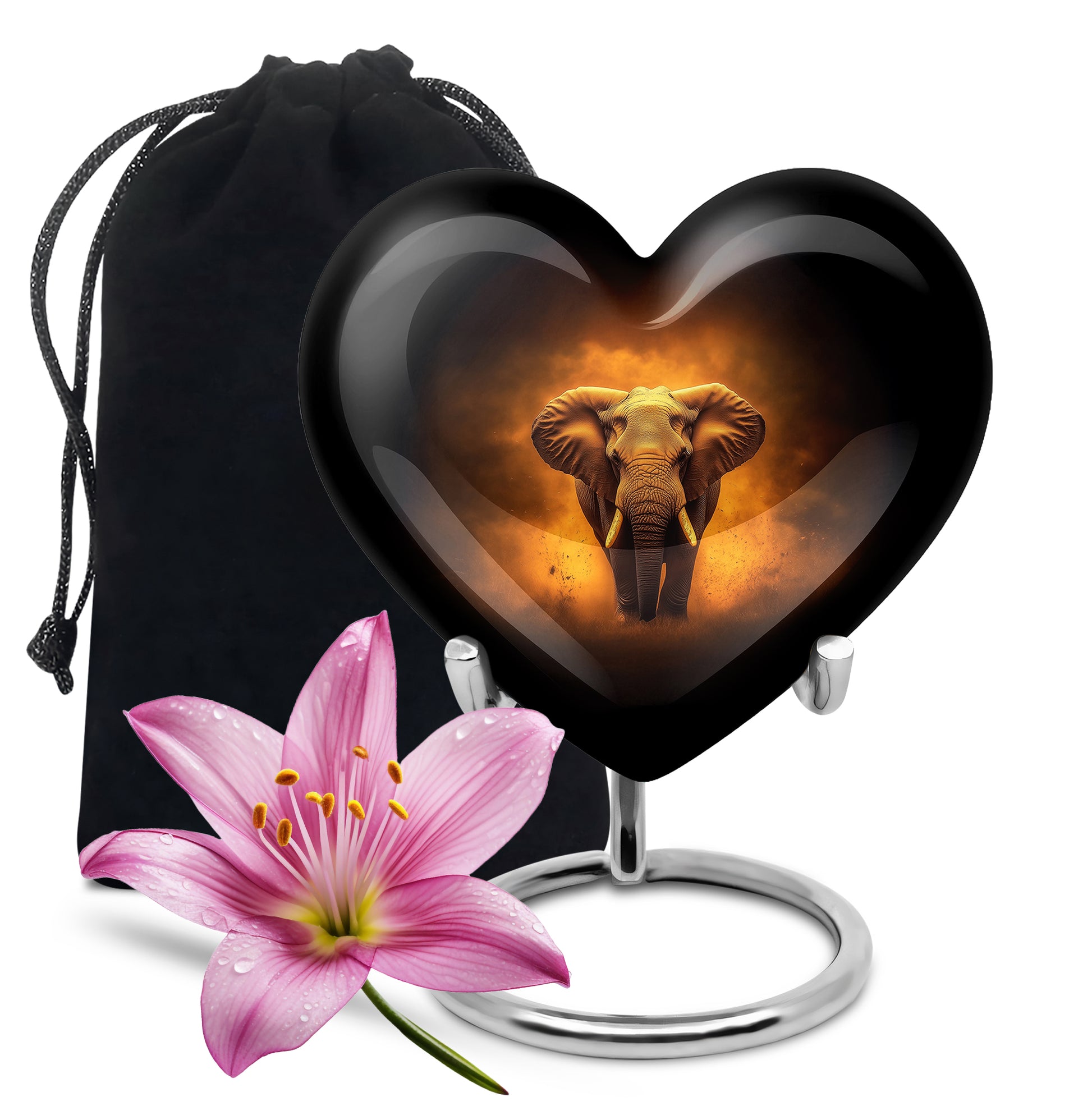 Elephant Tribute Memorial Urn - Stylish Cremation Urn For Human Ashes