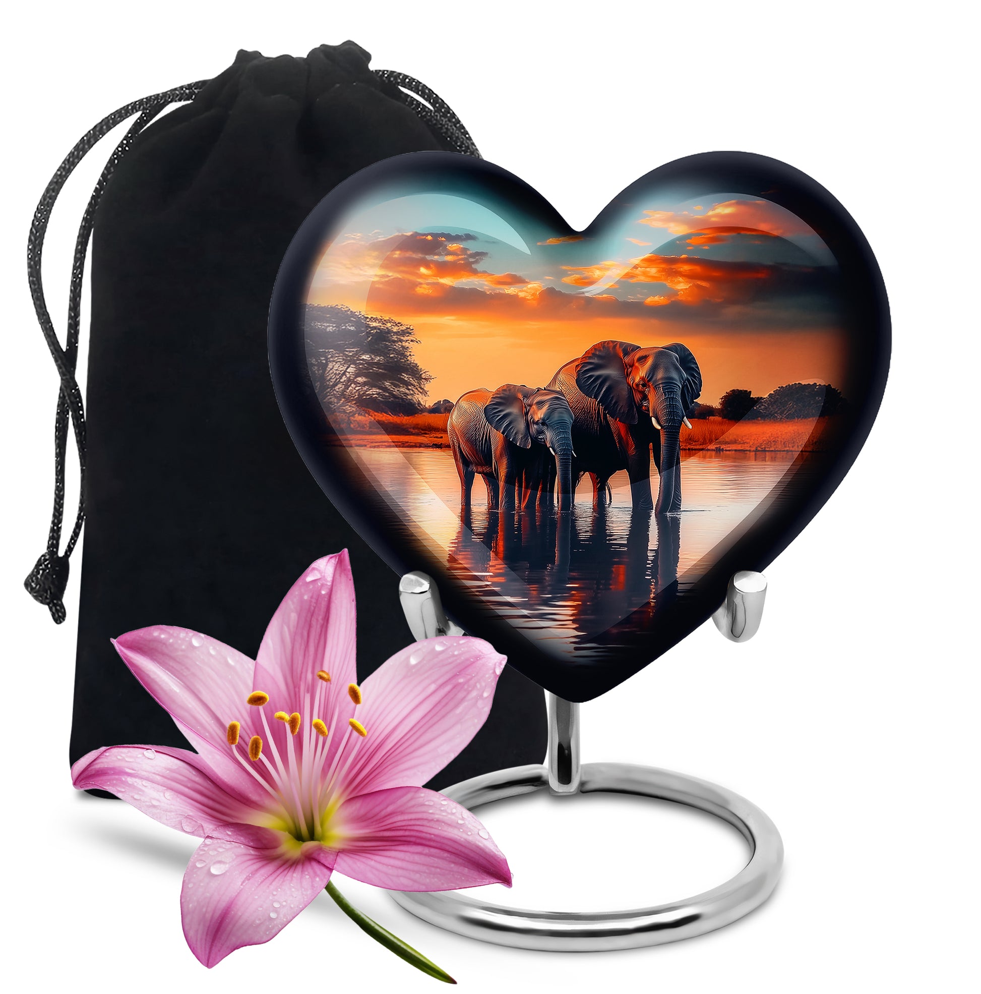 Elephant Mother Bond Memorial Urn - Peaceful Cremation Urn For Mother