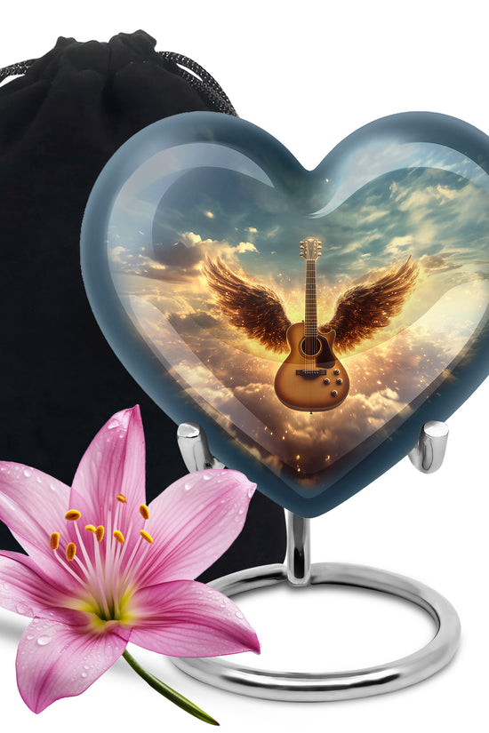 Beautiful Guitar Cremation Urn - A Peaceful Tribute Urn For Music Lovers