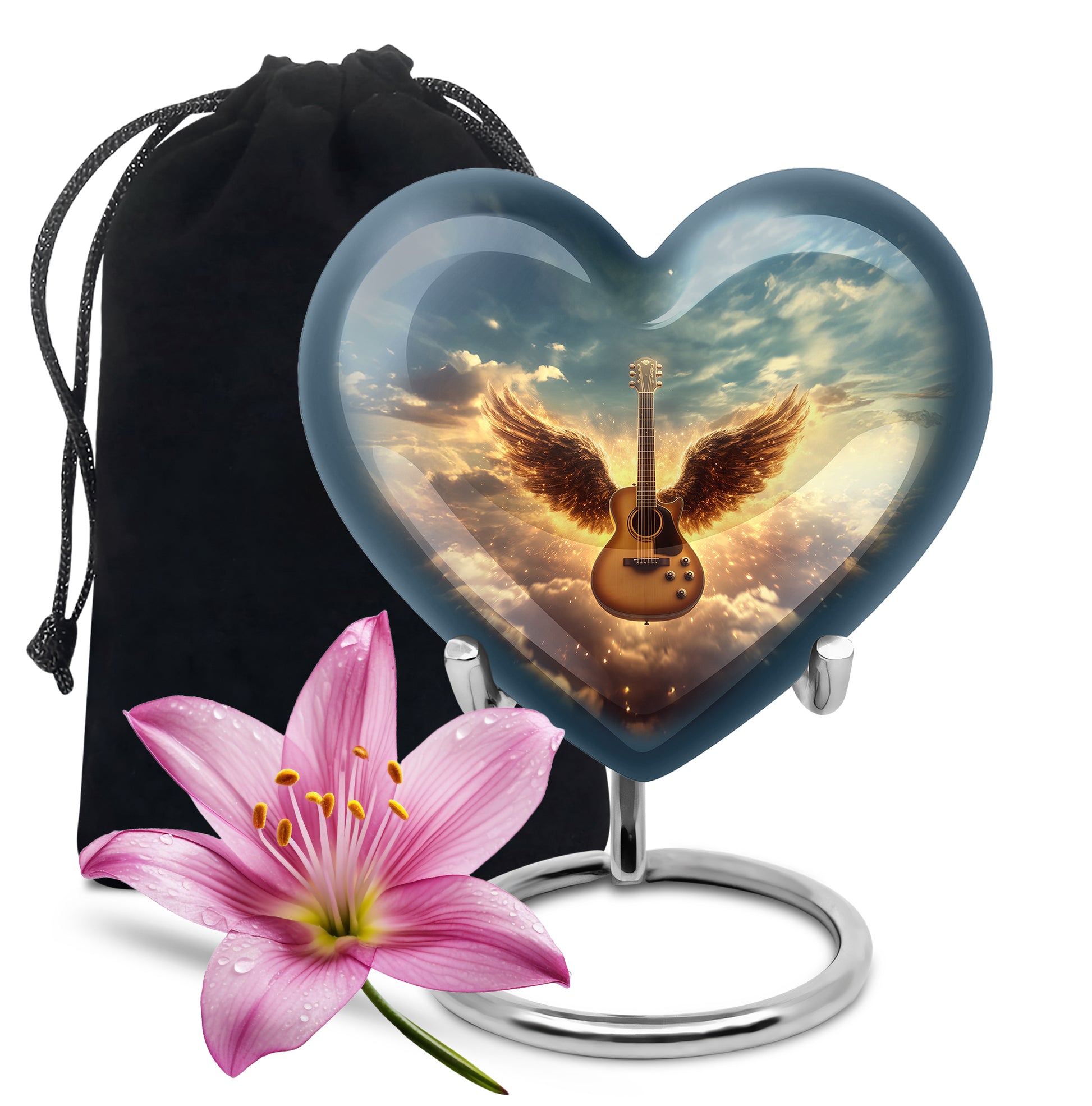 Beautiful Guitar Cremation Urn - A Peaceful Tribute Urn For Music Lovers