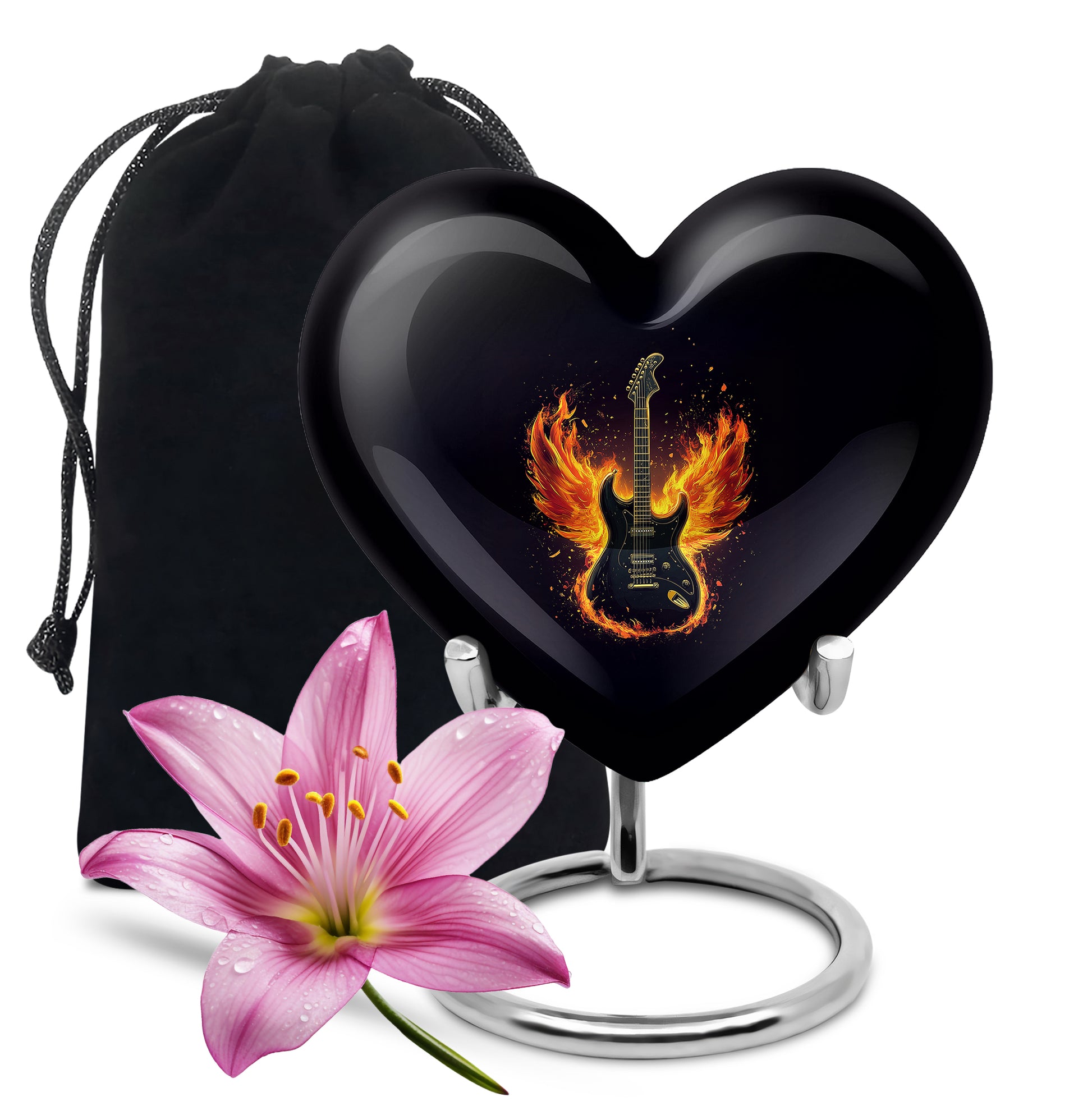 Firewings Guitar Urn - Beautifully Handcrafted Cremation Urn For Ashes