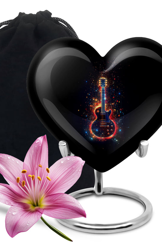 Heavenly Guitar Tribute Urn - Memories Urn For Adults