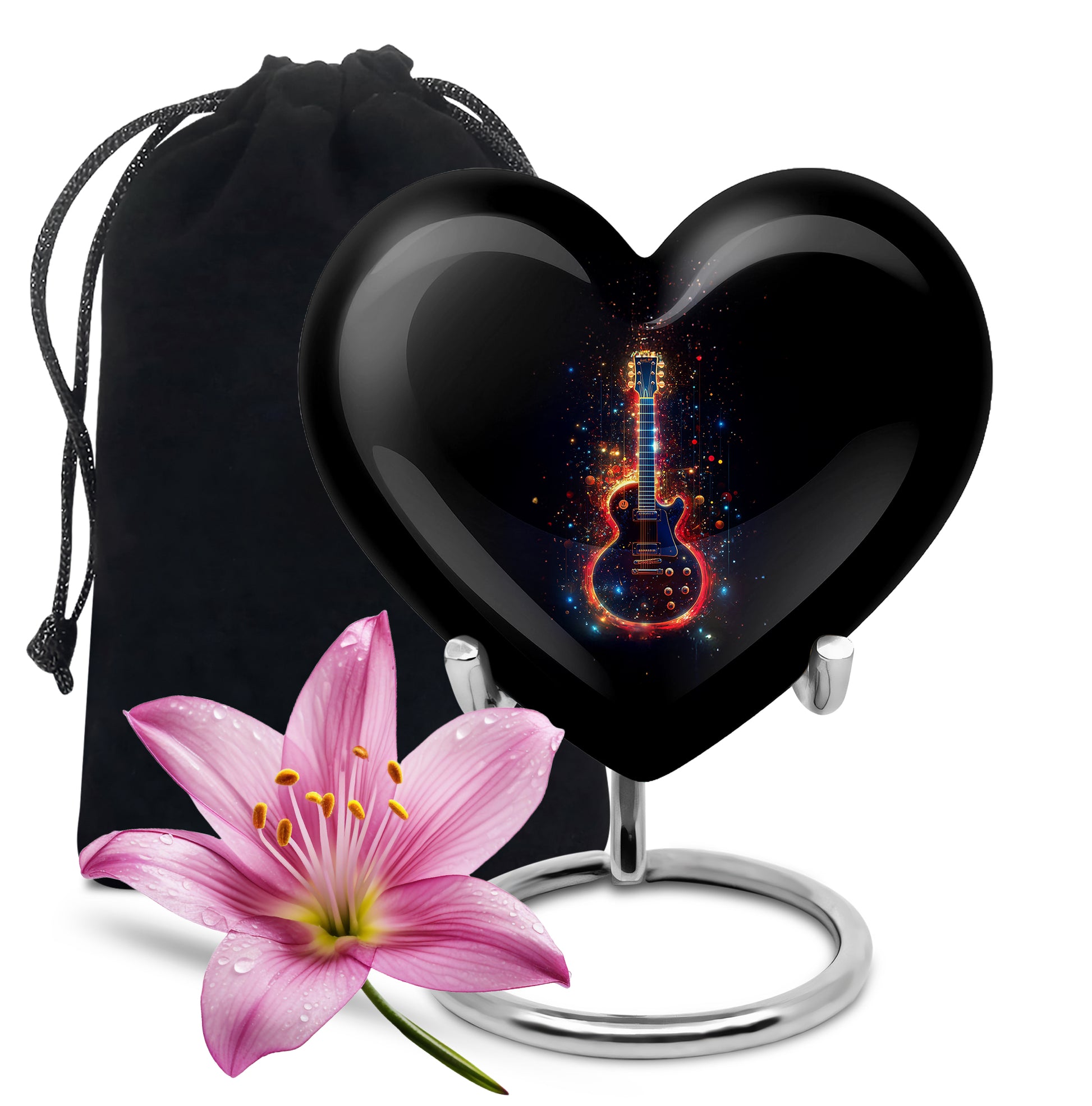 Heavenly Guitar Tribute Urn - Memories Urn For Adults