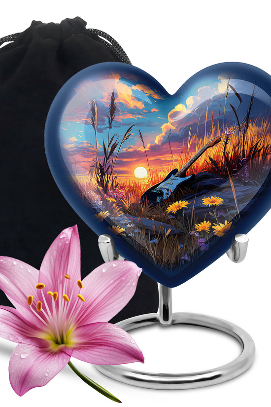 Peaceful Guitar Cremation Urn - Musical Tribute Urn For Loved Ones