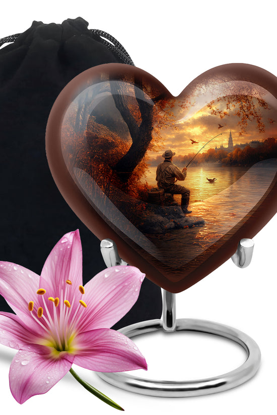 Father Cremation Urn - Fishing Themed Burial Urns For Father Ashes