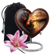 Lakeside Fishing Memorial Urn - Beautiful Cremation Urn For Human Ashes