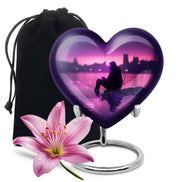 Purple Night Fishing Cremation Urn - Unique Decorative Memorial Urns