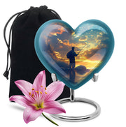 Fisherman Cremation Urn - Beautiful Sunrise Memorial Urns For Human Ashes