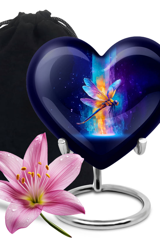 Dragonfly Cremation Urn - Colorful Light Memorial Urn For Human Ashes