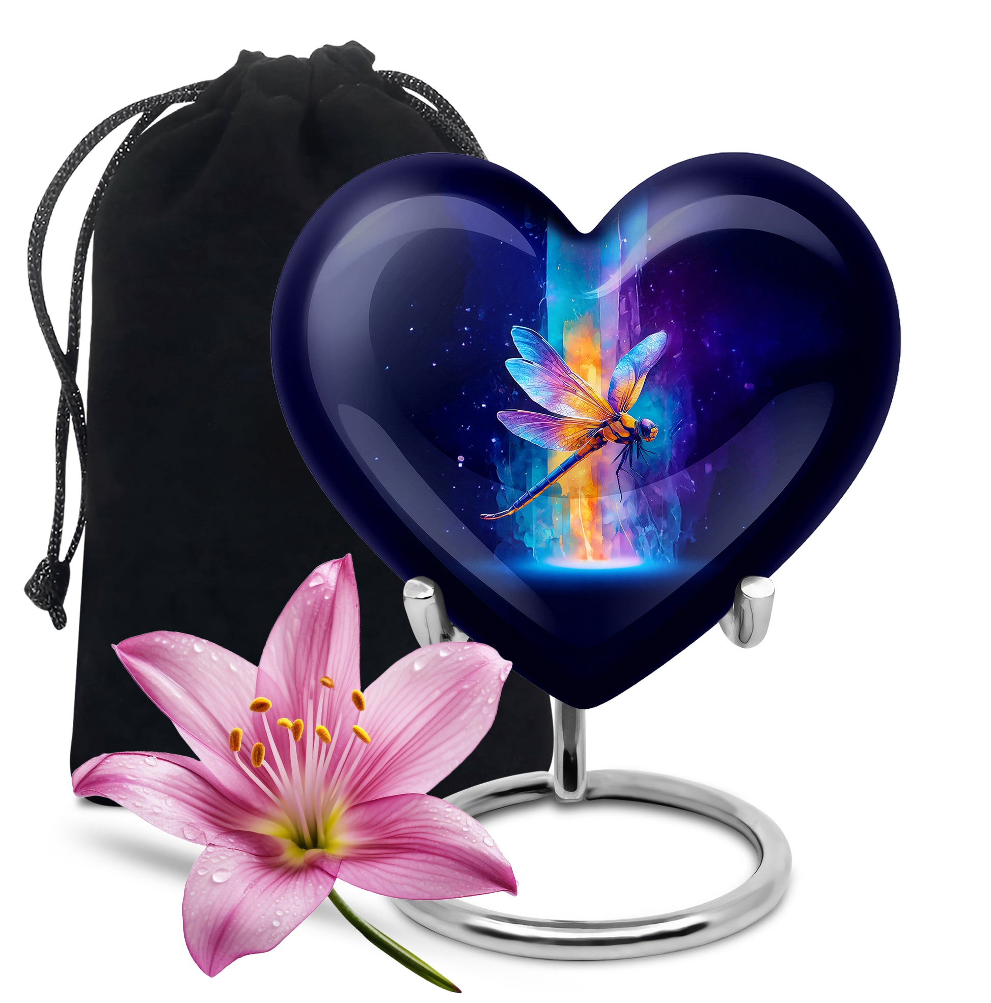 Dragonfly Cremation Urn - Colorful Light Memorial Urn For Human Ashes