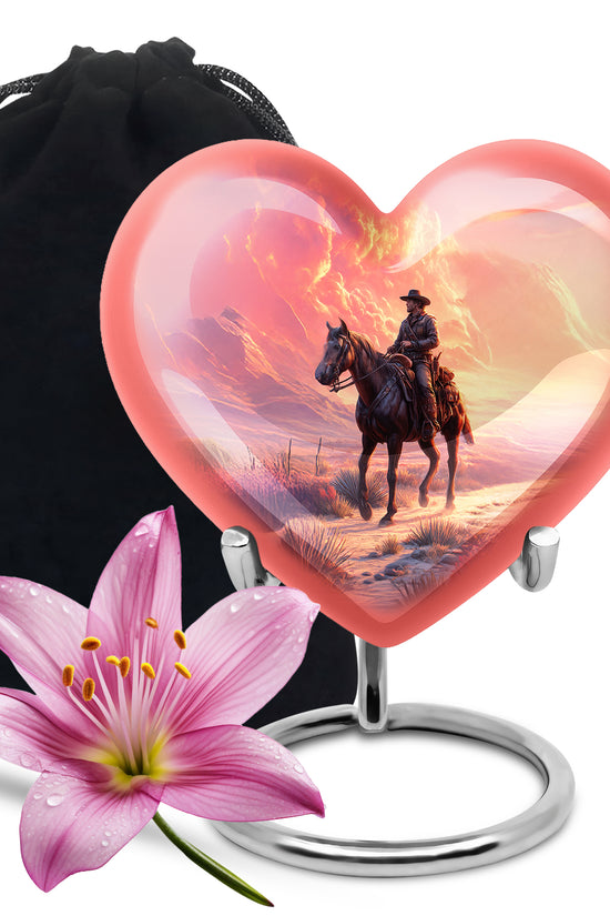 Cowboy Themed Funeral Urns - Beautiful Clowds Mountain Urns For Human Ashes