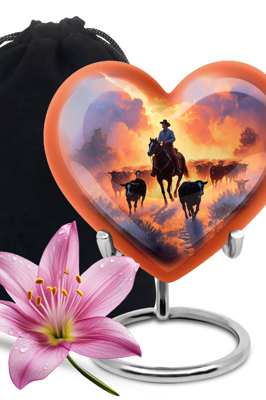 Cowboy Burial Urns For Ashes - Memorial Buria Urns For Pet Ashes