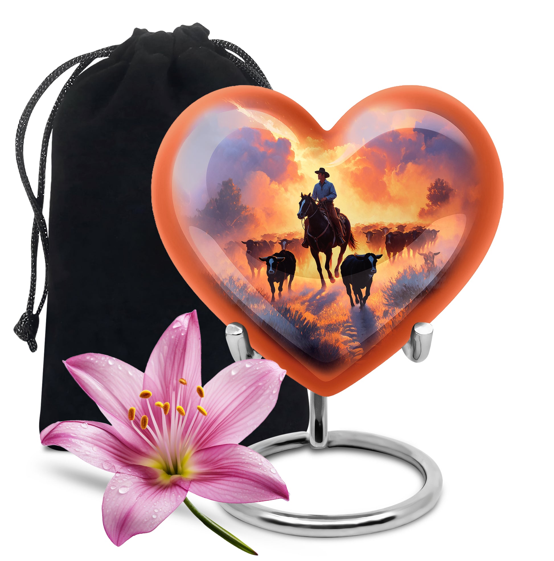 Cowboy Burial Urns For Ashes - Memorial Buria Urns For Pet Ashes