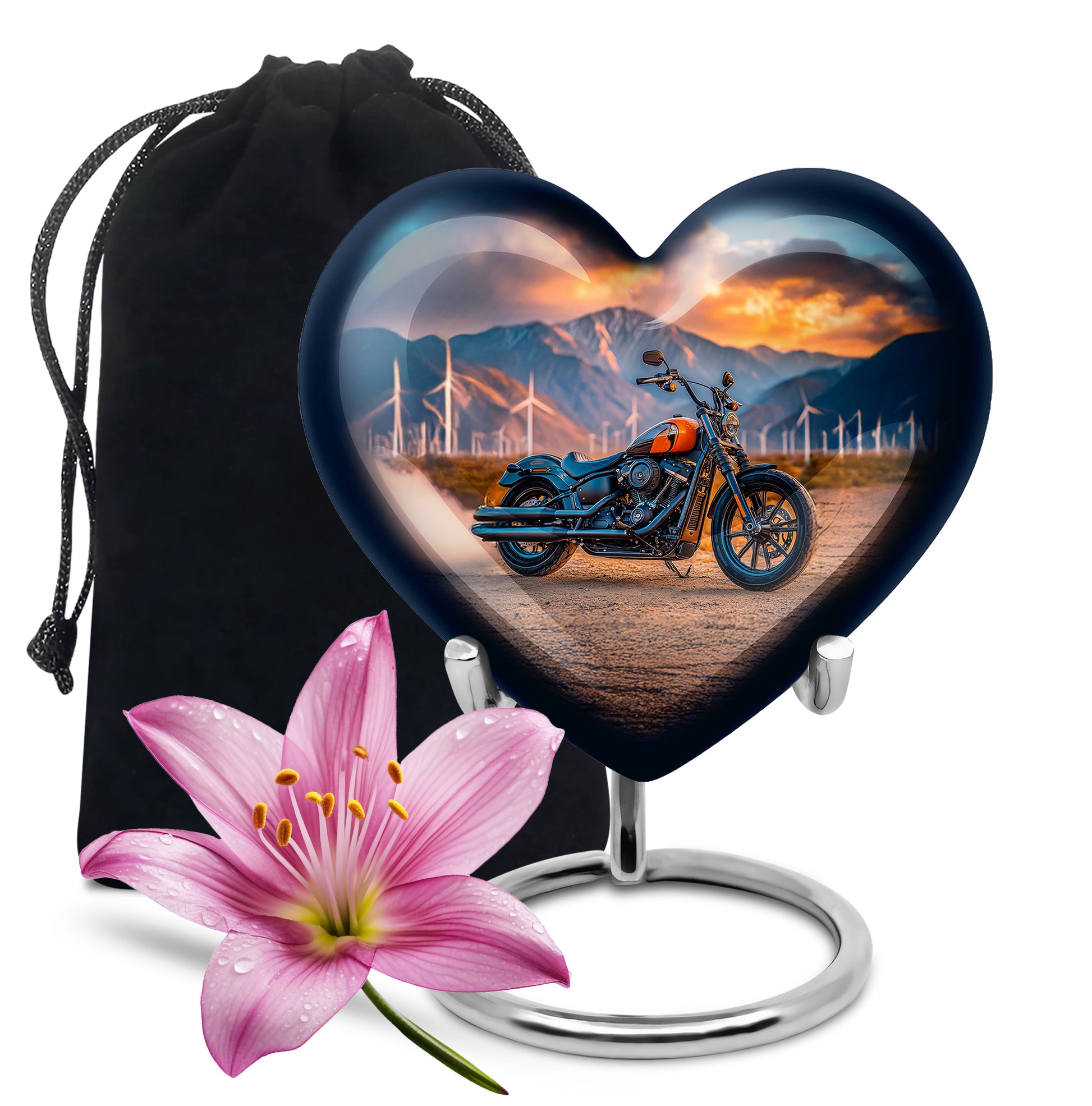 Motorcycle Funeral Urn For Men - Mountain Cremation Urn For Adult Ashes