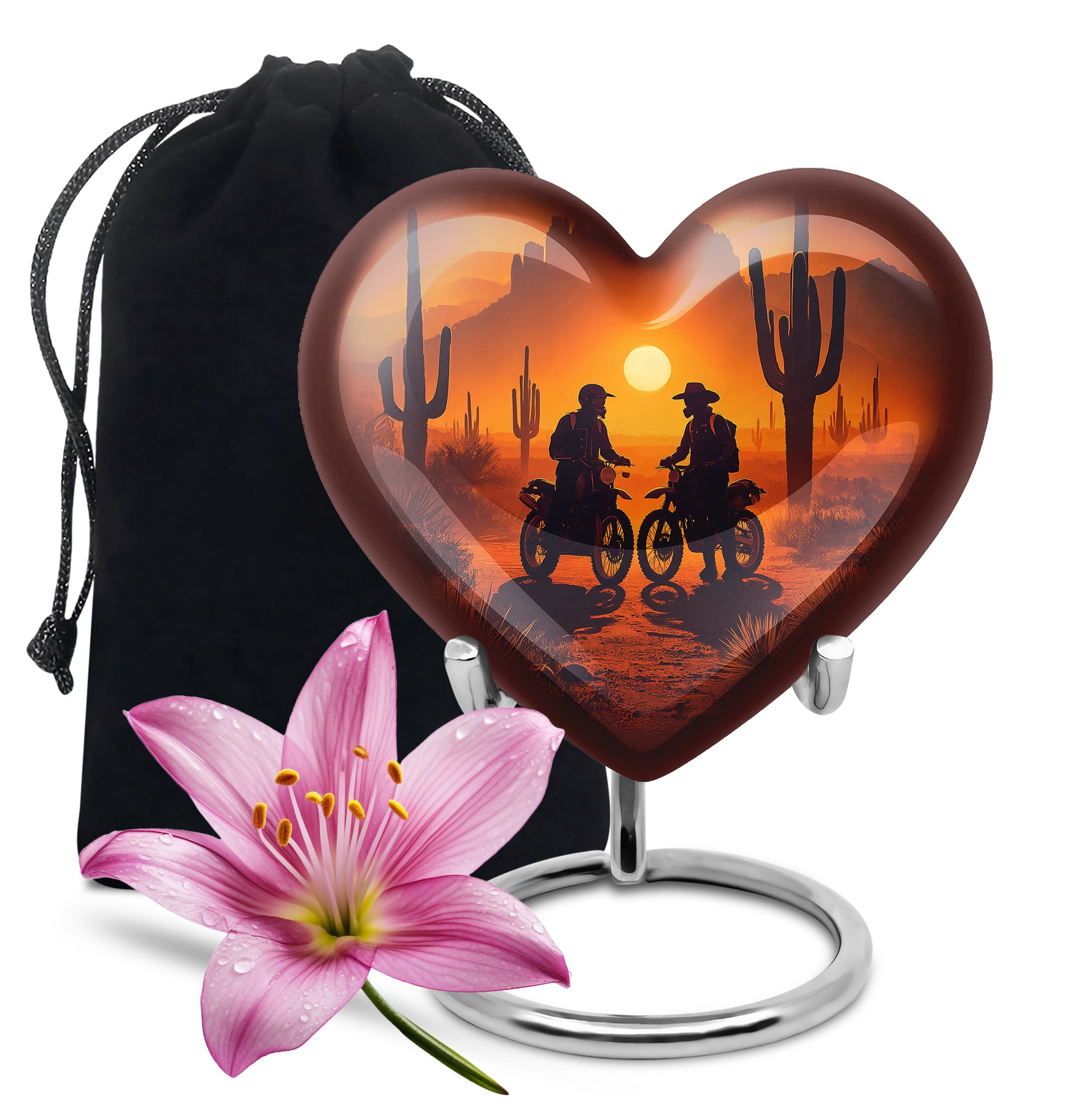 Desert Riders Memorial Urn - Beautiful Sunset Cremation For Human Ashes