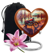 Mountain Lake Bike Funeral Urn - Cremation Urn For Adult Ashes