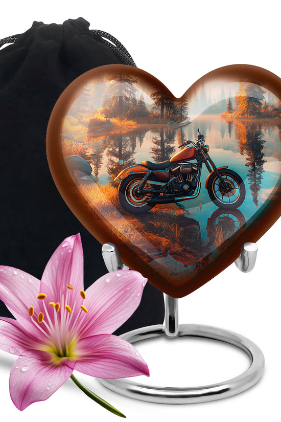 Scenic Forest Lake Cremation Urn - Memorial Urn For Loved Ones
