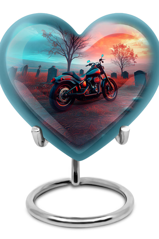 Regal Bike Memorial Cremation Urns - Teal 10-inch, 200 cu in - Karyliz
