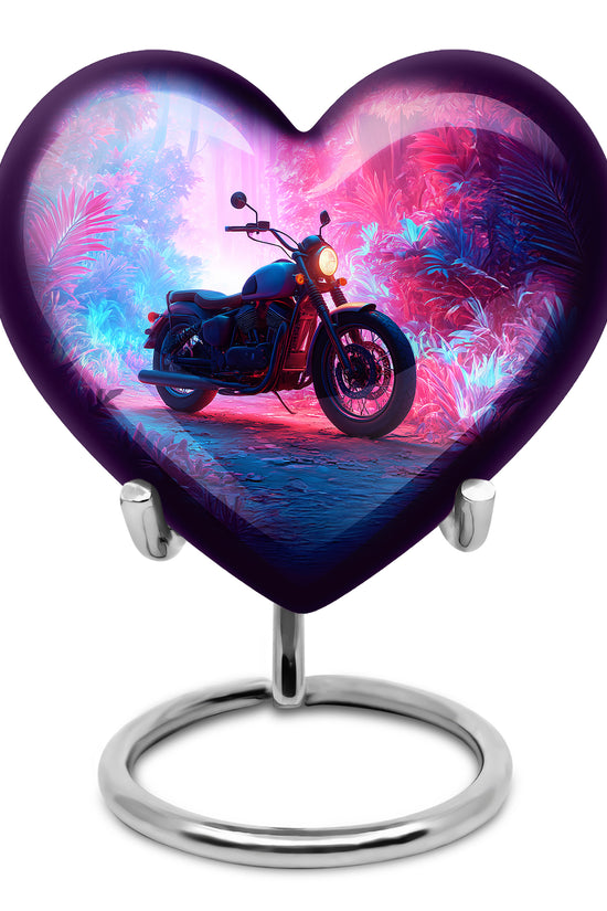 Blue Resounding Bike Memorial Urn for Ashes - 10-inch, 200 cu in - Karyliz