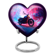 Blue Resounding Bike Memorial Urn for Ashes - 10-inch, 200 cu in - Karyliz