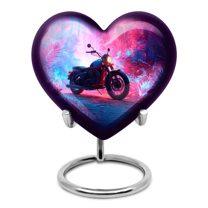 Blue Resounding Bike Memorial Urn for Ashes - 10-inch, 200 cu in - Karyliz