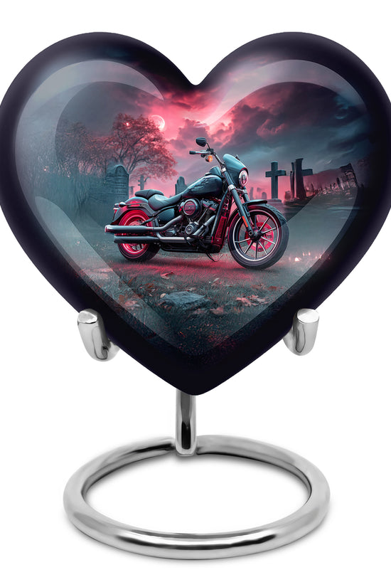 Personalized Eternal Bike Cremation Urns - Blue 10-inch, 200 cu in - Karyliz