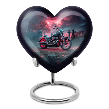 Personalized Eternal Bike Cremation Urns - Blue 10-inch, 200 cu in - Karyliz