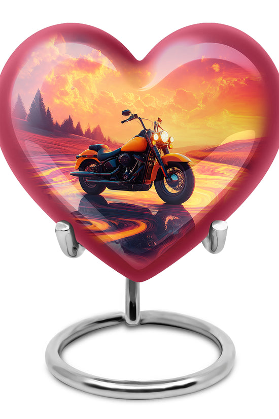 Personalized Elegant Bike Cremation Urns - Pink 10-inch, 200 cu in - Karyliz