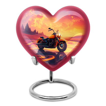 Personalized Elegant Bike Cremation Urns - Pink 10-inch, 200 cu in - Karyliz