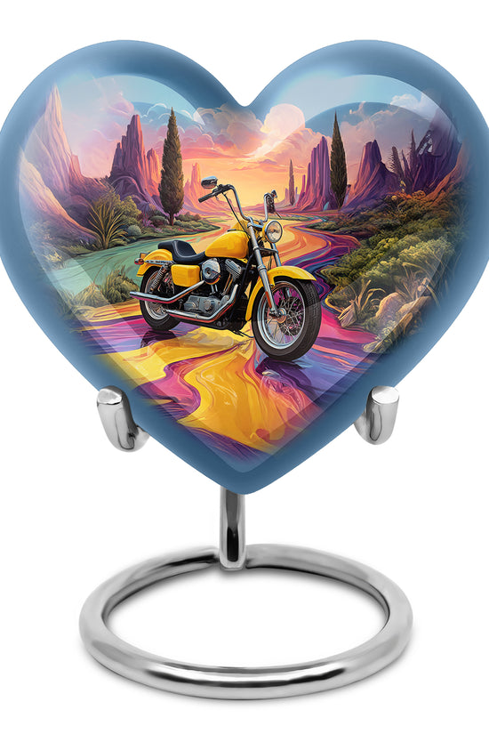 Personalized Bike Cremation Urns - Eminent Blue 10-inch, 200 cu in - Karyliz