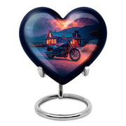 Remarkable Bike Memorial Cremation Urns - Blue 10-inch, 200 cu in - Karyliz