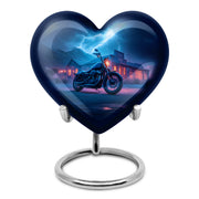 Personalized Bike Cremation Urns - Wondrous Blue 10-inch, 200 cu in - Karyliz