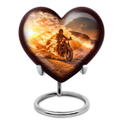 Gold Bike Sentinel Cremation Urns for Human Ashes - 10-inch, 200 cu in - Karyliz