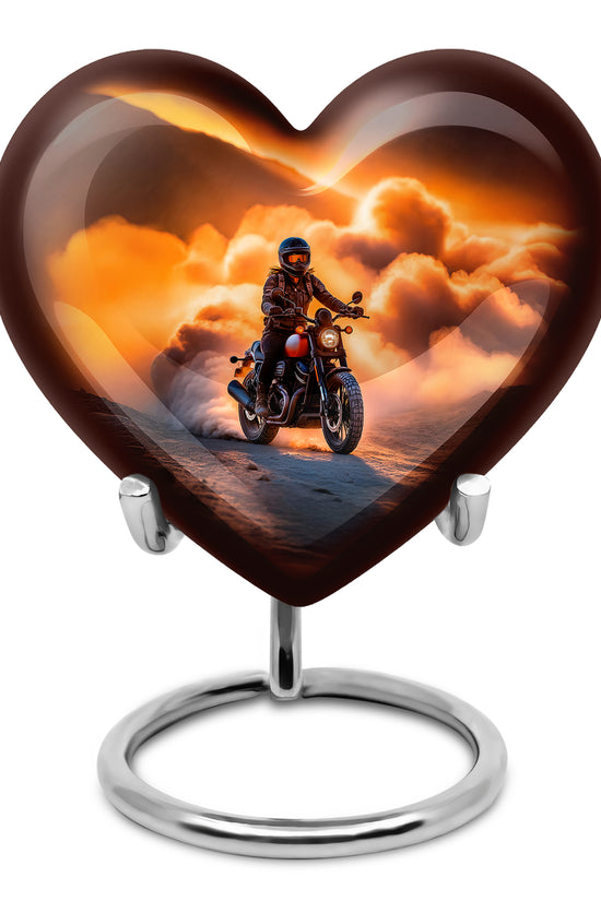 Distinguished Gold Bike Cremation Urn for Ashes - 10-inch, 200 cu in - Karyliz