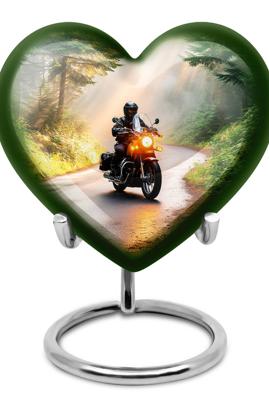 Gold Bike Memorial Cremation Urns for Human Ashes - 10-inch, 200 cu in - Karyliz