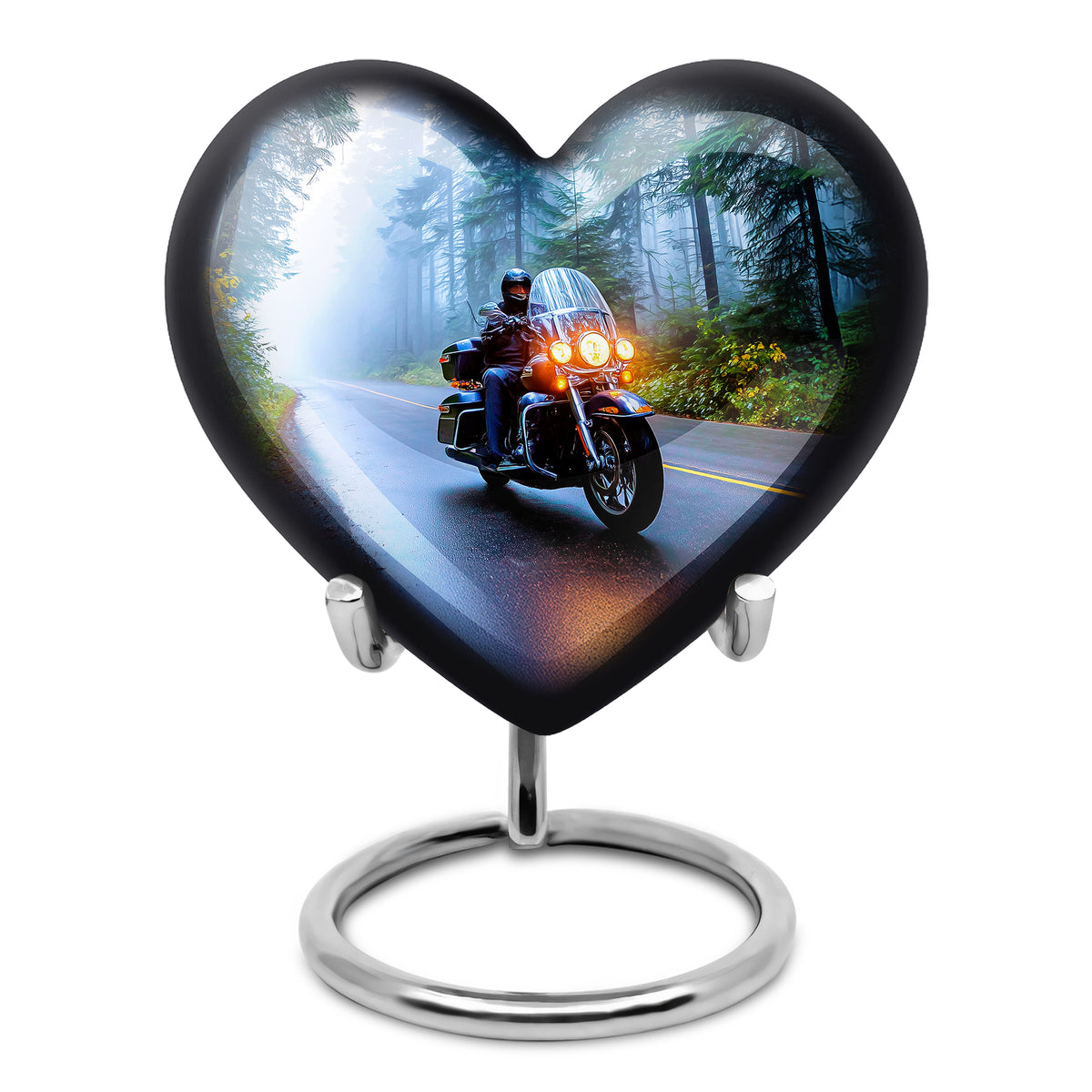 Personalized Blue Sovereign Bike Cremation Urns for Human Ashes - 10-inch, 200 cu in - Karyliz