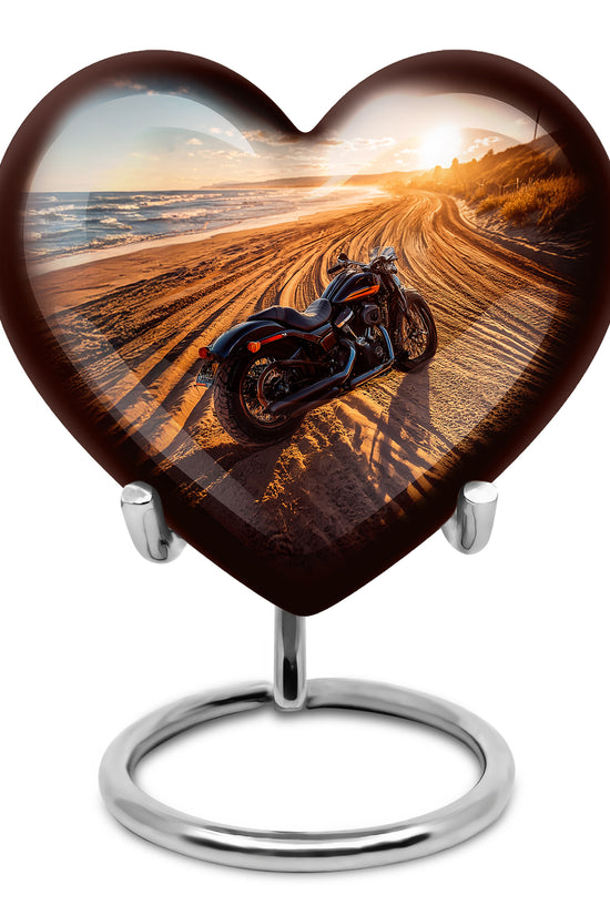 Distinguished Gray Bike Cremation Urn for Ashes - 10-inch, 200 cu in - Karyliz