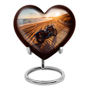 Distinguished Gray Bike Cremation Urn for Ashes - 10-inch, 200 cu in - Karyliz