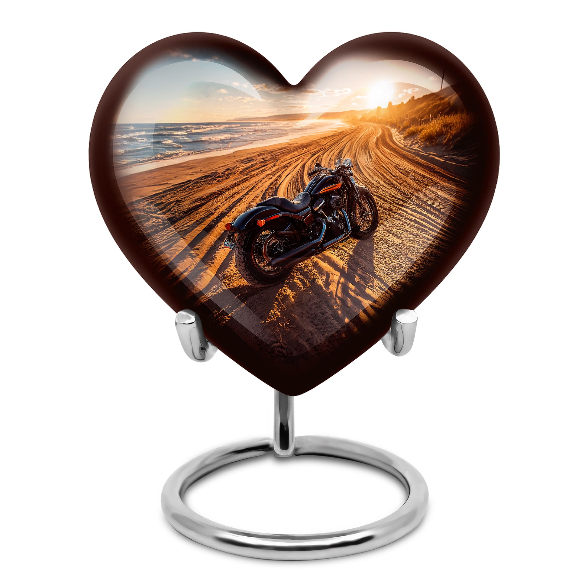 Distinguished Gray Bike Cremation Urn for Ashes - 10-inch, 200 cu in - Karyliz