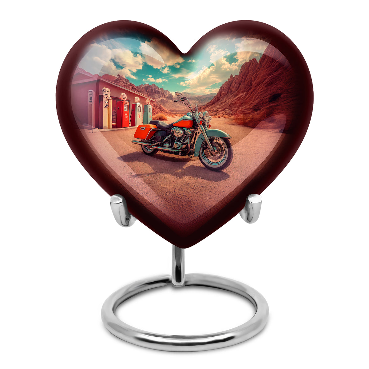 Harmonious Bike Cremation Urns for Human Ashes - Teal 10-inch - Karyliz