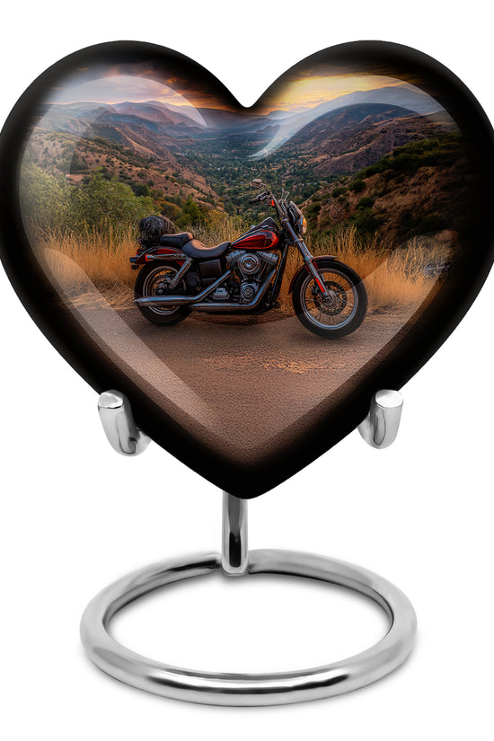 Personalized Bike Cremation Urns - Wondrous Blue 10-inch, 200 cu in - Karyliz