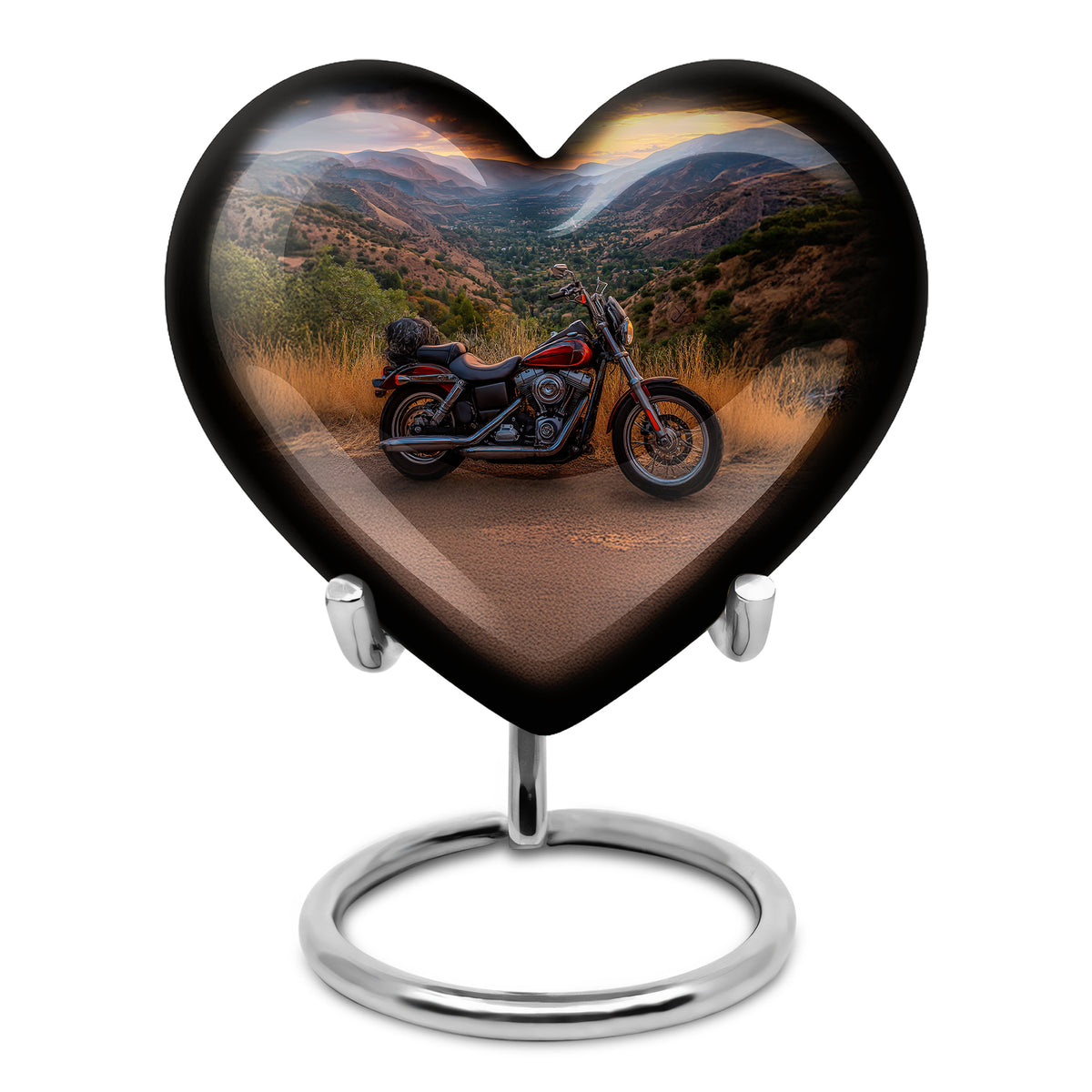 Personalized Bike Cremation Urns - Wondrous Blue 10-inch, 200 cu in - Karyliz