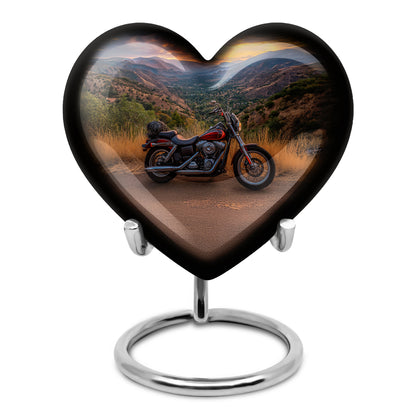 Personalized Bike Cremation Urns - Wondrous Blue 10-inch, 200 cu in - Karyliz