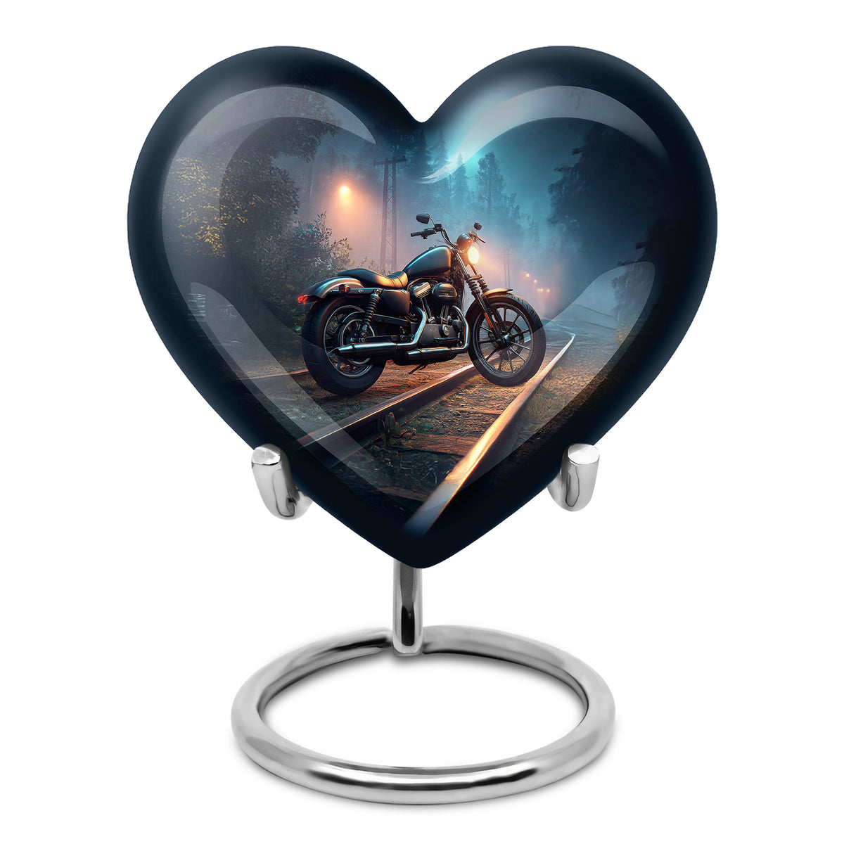 Blue Bike Cremation Urns - Imperial Reflection 10-inch, 200 cu in - Karyliz