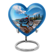 Personalized Bike Cremation Urns - Eminent Blue 10-inch, 200 cu in - Karyliz