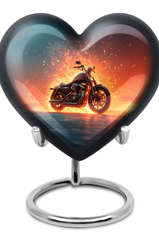 Personalized Blue Bike Cremation Urns for Ashes - Transcendent 10-inch - Karyliz