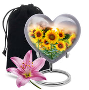 Golden Light Sunflower Urn - Memorial Urn For Loved Ones