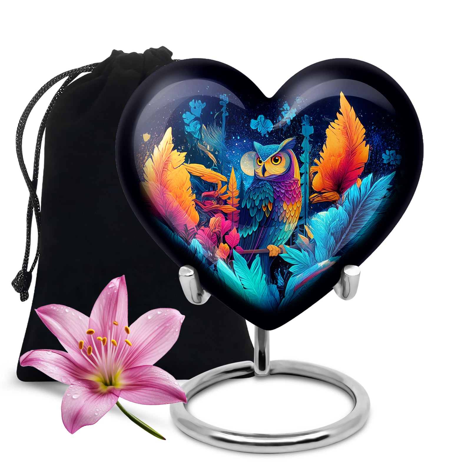 Artistic Night Owl Urn - Cremation Urn For Human Ashes