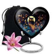 Moonlight Owl Cremation Urn - Artistic Memorial Urn for Loved Ones